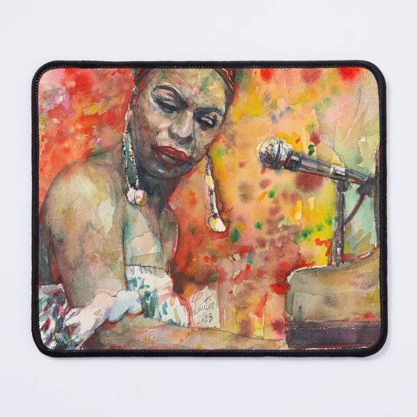 Item preview, NINA SIMONE watercolor portrait  designed and sold by lautir.