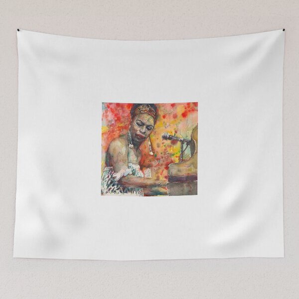 Item preview, NINA SIMONE watercolor portrait  designed and sold by lautir.