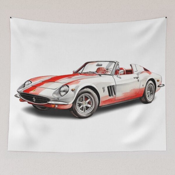 Item preview, “Bursts of Color: An Illustration of a Vintage Car” designed and sold by CHRIST5000.