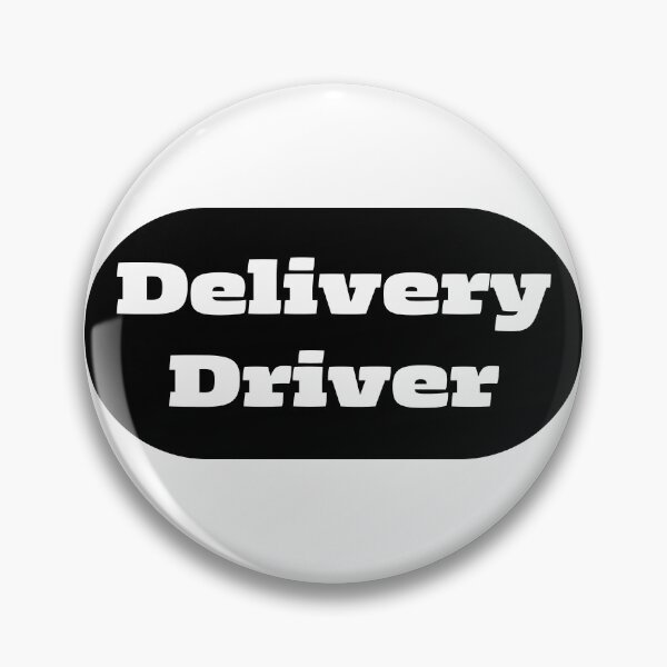 Item preview, Delivery Driver Sticker Black and White designed and sold by LDJBlank.
