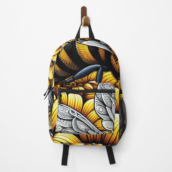 Item preview, Bees Pattern - Vibrant Yellow, Black, and White Color Palette designed and sold by asbno19.