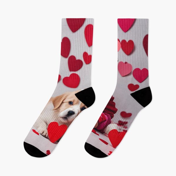Item preview, Toddler celebrating Valentines day with a puppy designed and sold by Colin Bentham.