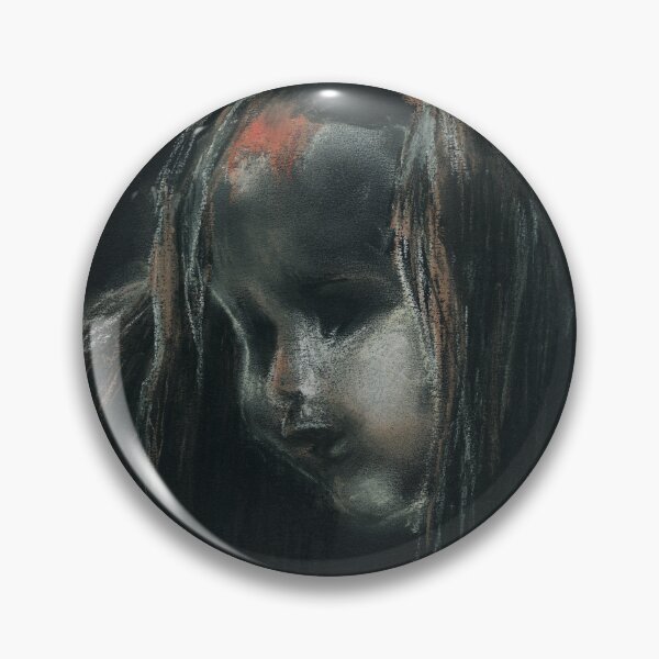 Item preview, Creepy Cute Black Possessed Doll Dark Art designed and sold by Dariia Zhyrova.