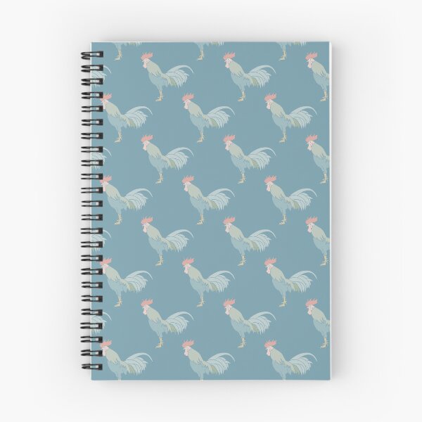 Item preview, marching roosters on blue designed and sold by colorofmagic.