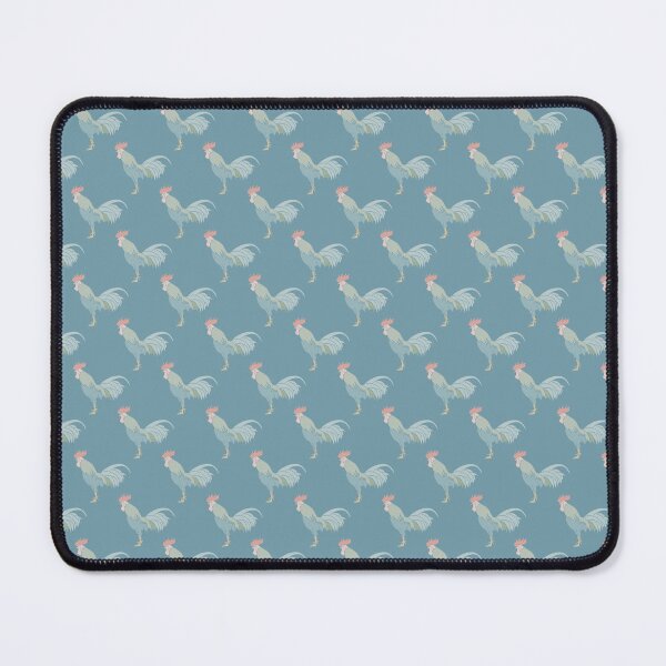 Item preview, marching roosters on blue designed and sold by colorofmagic.