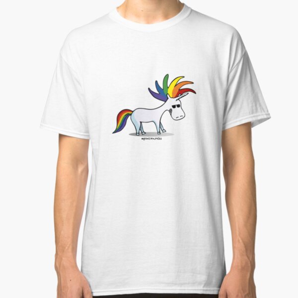 Punk Regenbogen Einhorn Classic T-Shirt