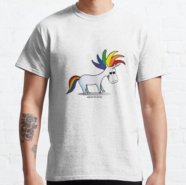 Punk Regenbogen Einhorn Classic T-Shirt