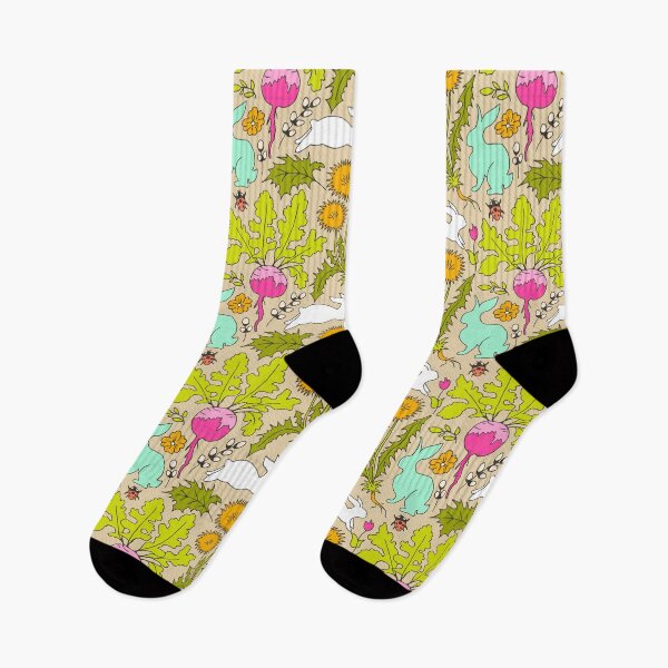 Item preview, colorful rabbits in the vegetable garden designed and sold by colorofmagic.