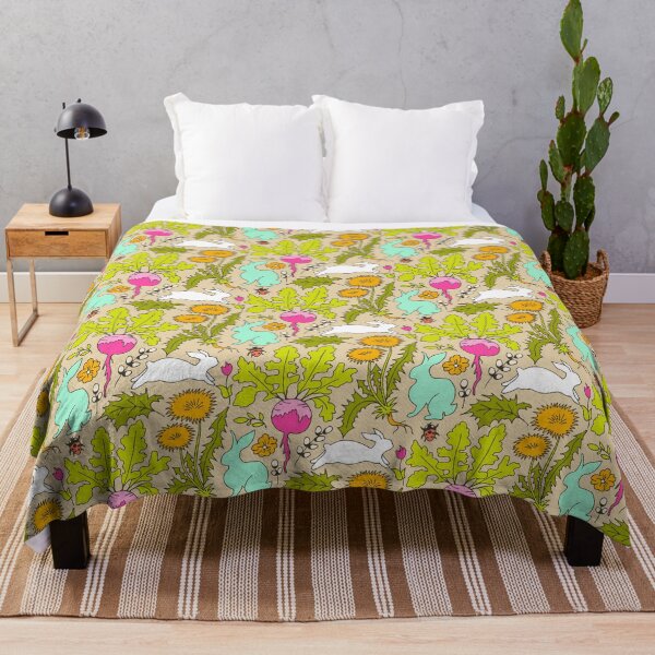 Item preview, colorful rabbits in the vegetable garden designed and sold by colorofmagic.
