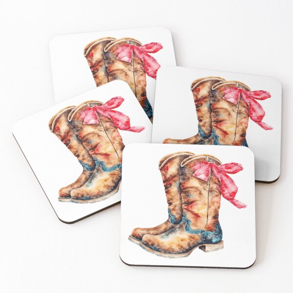 Artikelvorschau, Cowgirl-Stiefel, rosa Schleife, rosa Schleife entworfen und verkauft von WHDProduction45.