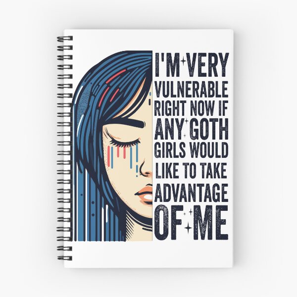 Item preview, I'm Very Vulnerable Right Now - Funny Goth Girls Humor Quote  designed and sold by franckay1.