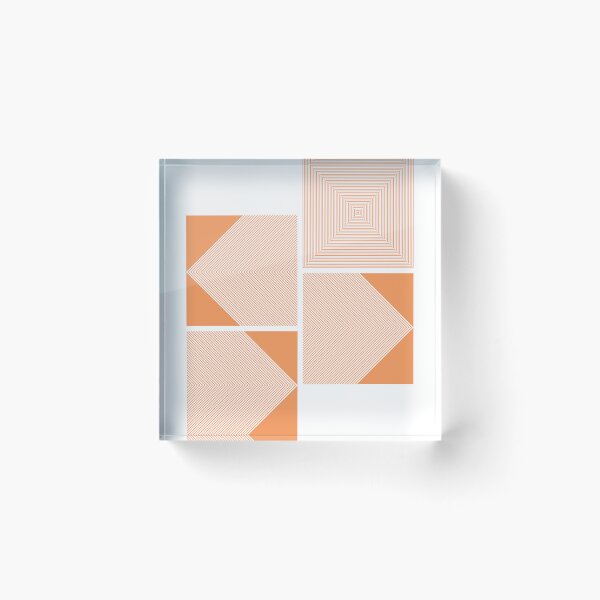 Item preview, Bauhaus orange squares design designed and sold by KMA Home Design.