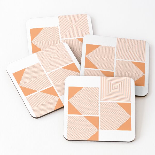 Item preview, Bauhaus orange squares design designed and sold by KMA Home Design.