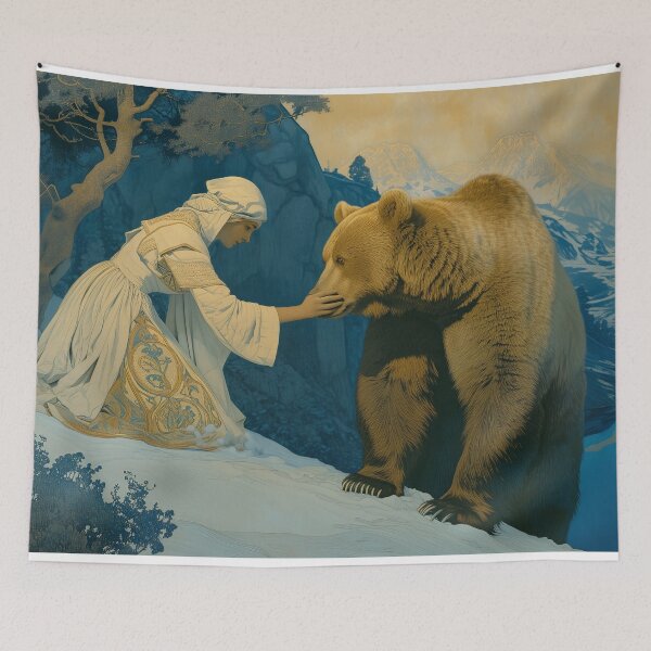 Item preview, bear friend designed and sold by PricklyPeanut.