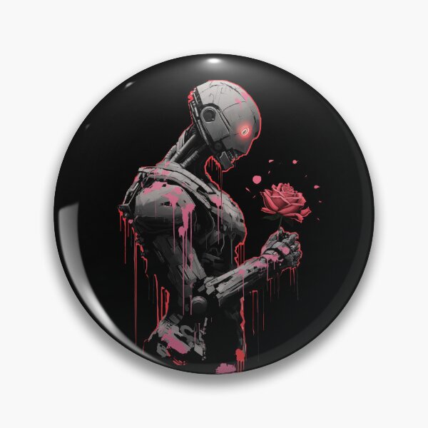 Item preview, Cyborg robot with rose flower in hand designed and sold by OdinsBigBeard.