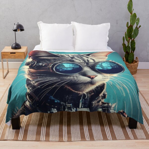 Item preview, Cool Steampunk cat with glasses looking super serious designed and sold by Freshestgoods.
