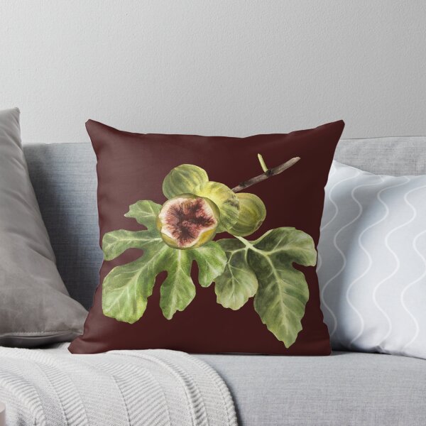 Item preview, Ripe green purple fig fruit and leaves sticker hand-drawn watercolor illustrations  designed and sold by BartolArt.