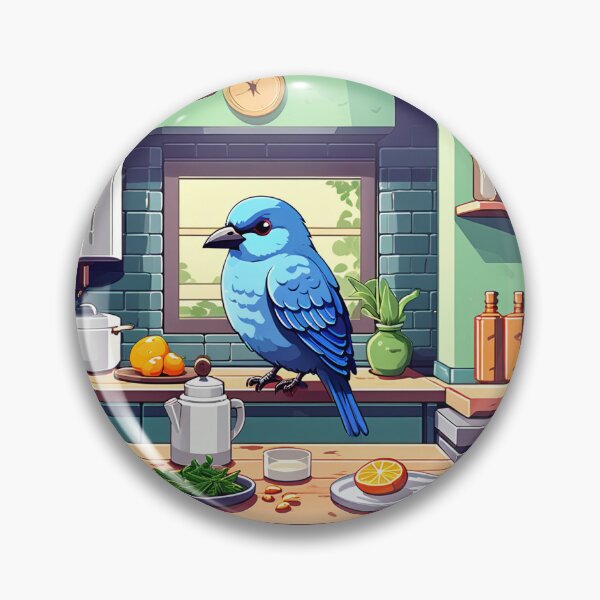 Item preview, BIRD IN THE KITCHEN designed and sold by AmazingBackDrop.