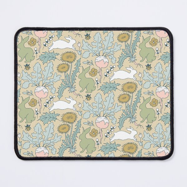 Item preview, pastel colored rabbits in the vegetable garden designed and sold by colorofmagic.