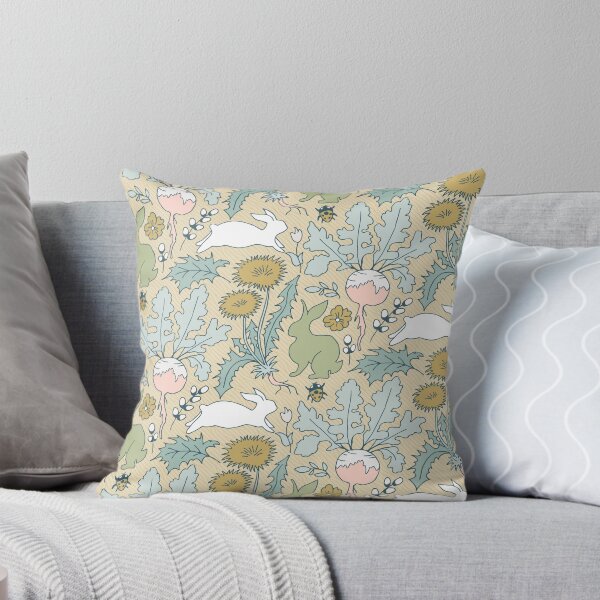 Item preview, pastel colored rabbits in the vegetable garden designed and sold by colorofmagic.