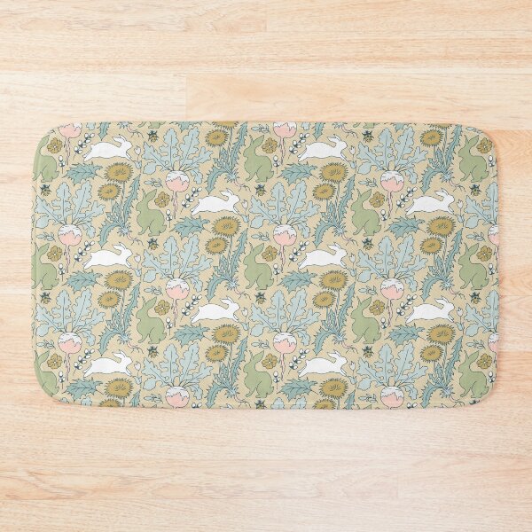 Item preview, pastel colored rabbits in the vegetable garden designed and sold by colorofmagic.