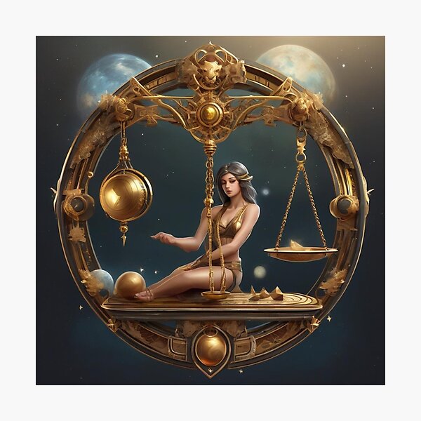 Artikelvorschau, Libra, Zodiac Sign illustration entworfen und verkauft von ZodiBlend.