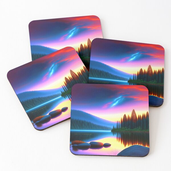Item preview, Cedarwood Lake Concept Art - Galaxy, Sunset designed and sold by AmberRoseWrites.