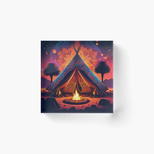 Item preview, Peyote Sweat Lodge Camping Sunset Teepee designed and sold by Freshestgoods.