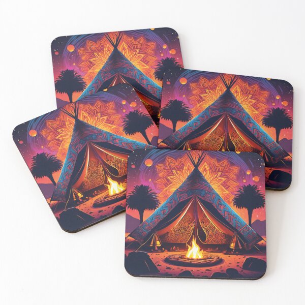 Item preview, Peyote Sweat Lodge Camping Sunset Teepee designed and sold by Freshestgoods.
