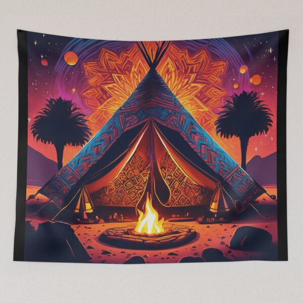 Item preview, Peyote Sweat Lodge Camping Sunset Teepee designed and sold by Freshestgoods.
