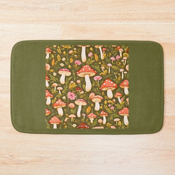 Item preview, Cottagecore Cute Mushroom Pattern designed and sold by CaptainNemo21.