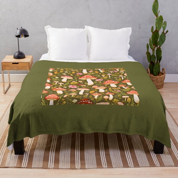 Item preview, Cottagecore Cute Mushroom Pattern designed and sold by CaptainNemo21.