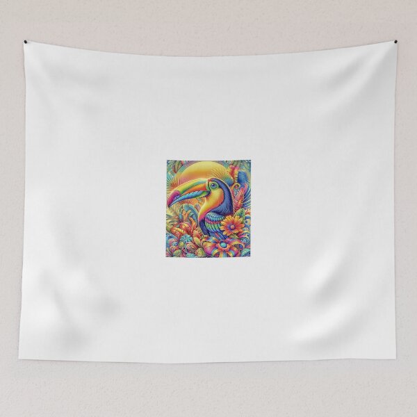 Item preview, Vibrant Tapestry Toucan designed and sold by DreamAlongArt.