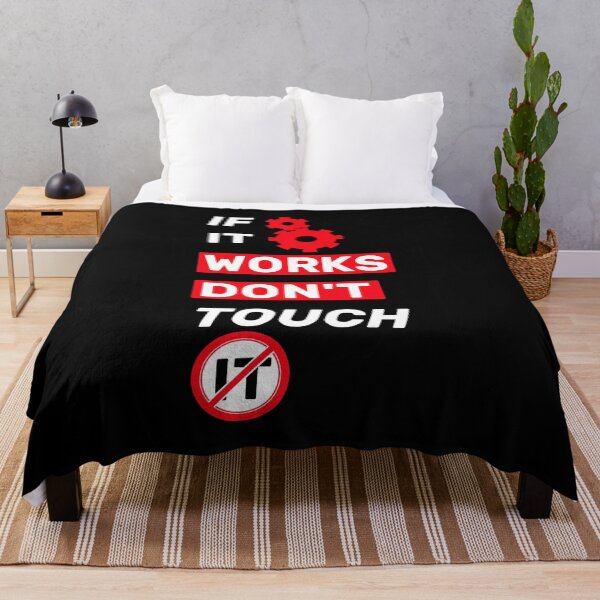 Item preview, If it works, don't touch it  - title black red designed and sold by Warrioll.