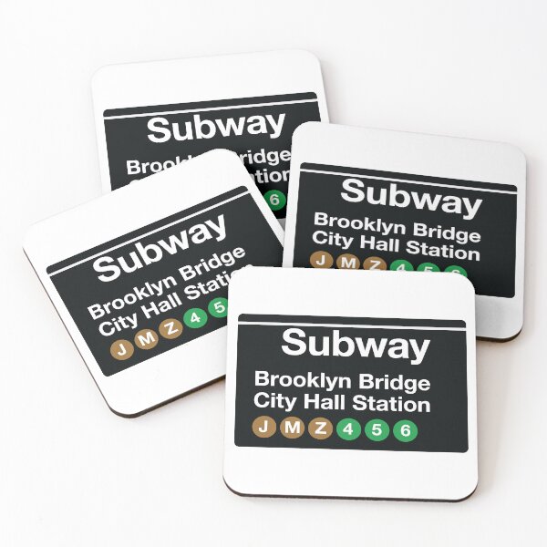 Artikelvorschau, NYC Brooklyn Bridge U-Bahn-Station-Schild entworfen und verkauft von cerealbox-labs.