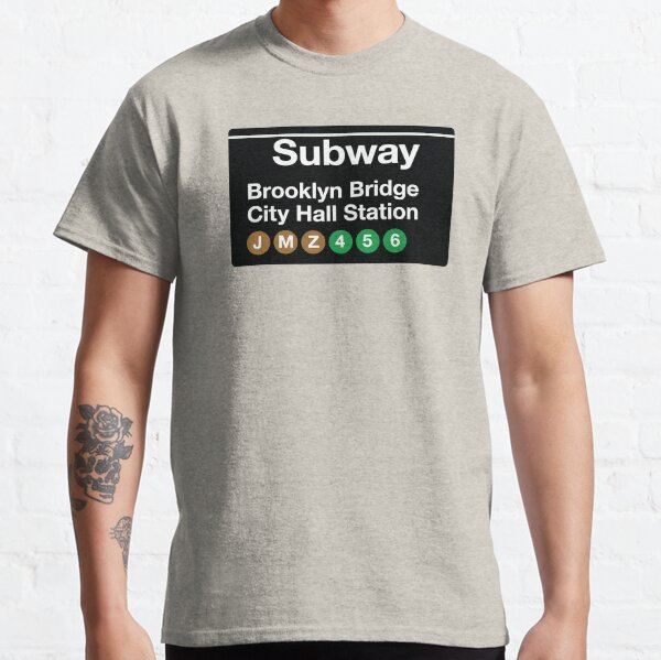 Item preview, NYC Brooklyn Bridge Subway Station Sign designed and sold by cerealbox-labs.
