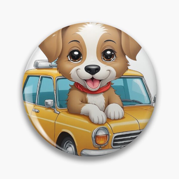 Item preview, Dog and yellow car designed and sold by Digital Dreams Arts.