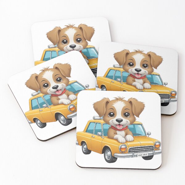 Item preview, Dog and yellow car designed and sold by Digital Dreams Arts.