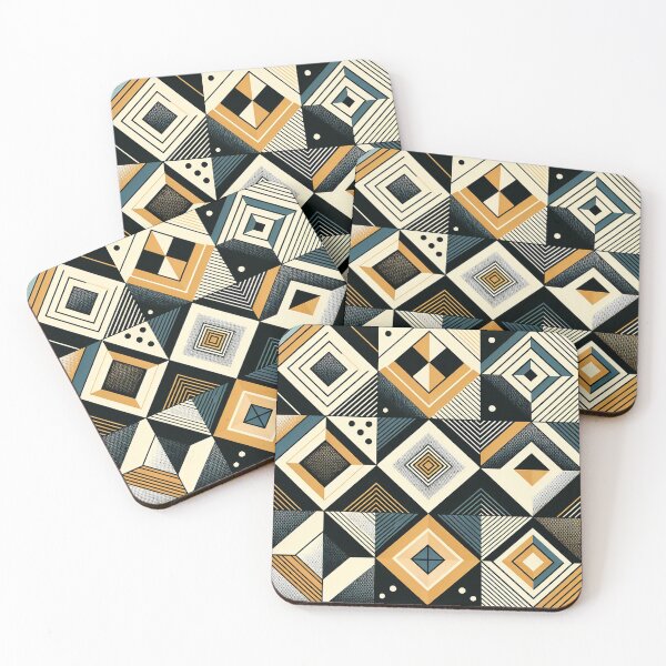 Item preview, Geometric Pattern in Black and Gold designed and sold by johnnycreidy.