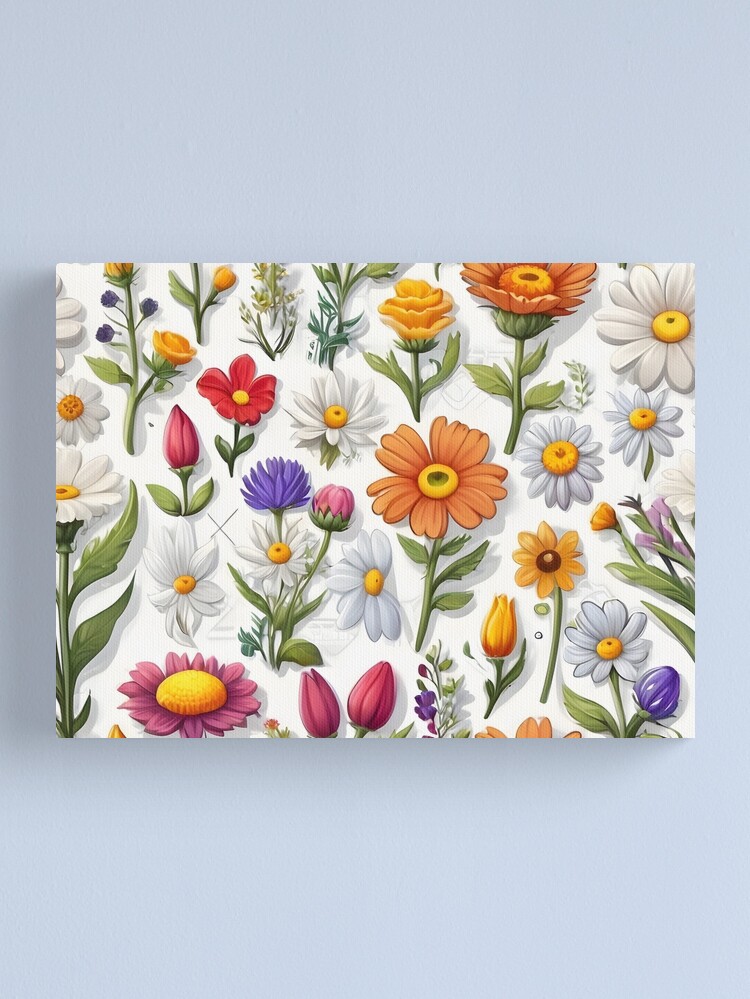 Discover Spring Floral Wildflowers Canvas Print