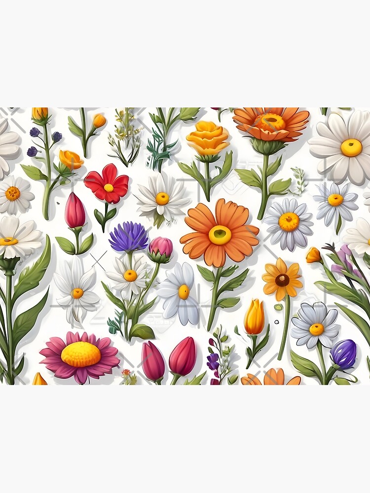 Discover Spring Floral Wildflowers Canvas Print