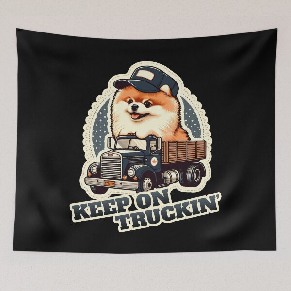Item preview, Pomeranian truck driver designed and sold by ThisDress.