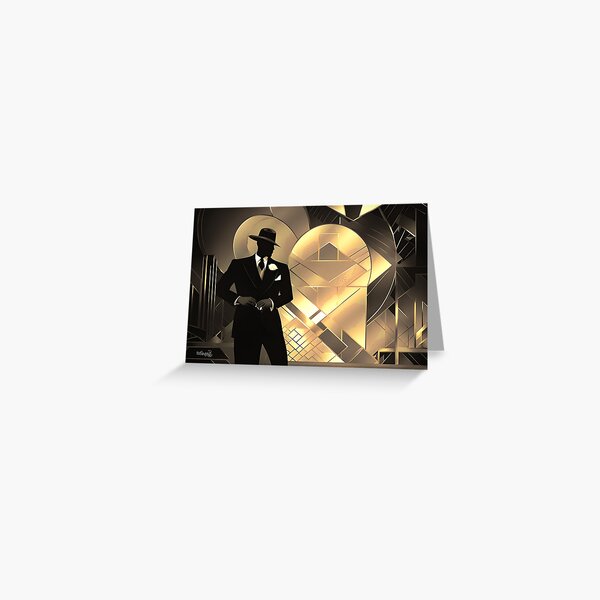 1930 Art Deco Style Man 1 Greeting Card