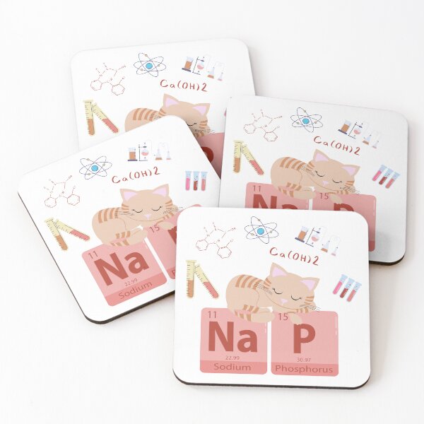 Item preview, Funny kitty napping on the periodic table designed and sold by Loubnaiss.