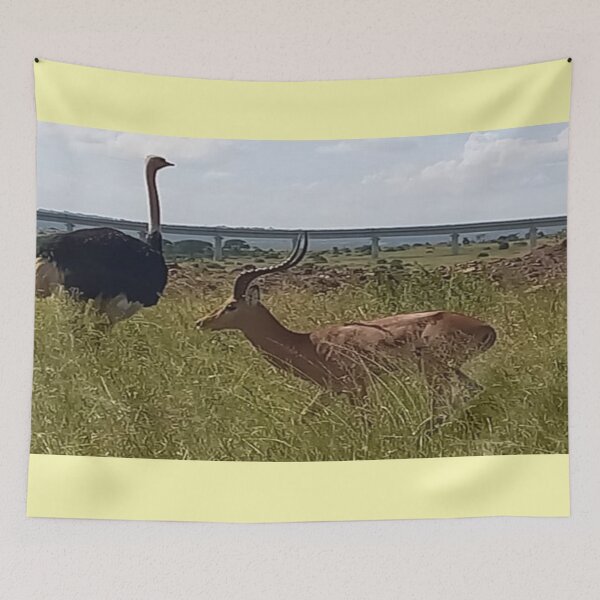 Item preview, The Ostrich abd Gazelle in the Wild designed and sold by annenambiro.