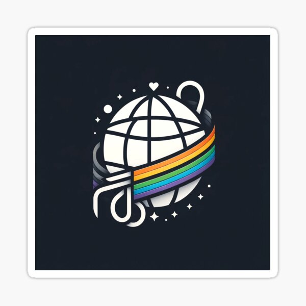 Item preview, Global Unity and Peace Rainbow Ribbon Globe Design designed and sold by Harim-L.