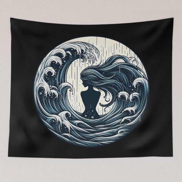 Item preview, Water Element Woman, Ai Generated Art  designed and sold by ACC .