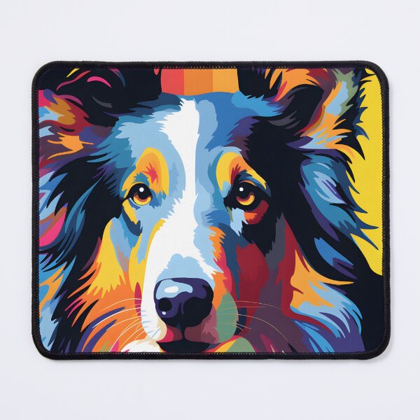 Item preview, Collie dog portraits drawing. animal colorful. Animal throw pillow. designed and sold by formform.