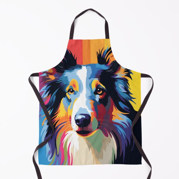 Item preview, Collie dog portraits drawing. animal colorful. Animal throw pillow. designed and sold by formform.