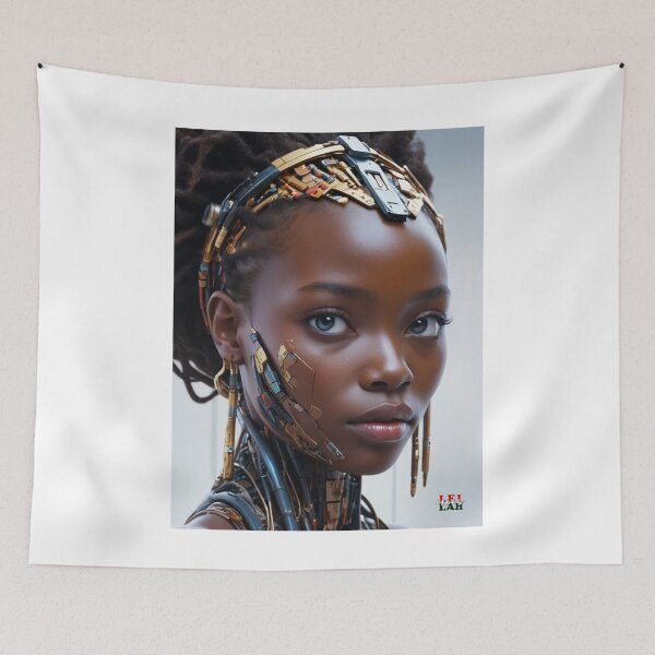 Item preview, African Cyber Woman; Futuristic Fantasy Art; designed and sold by Mona-Leilah.